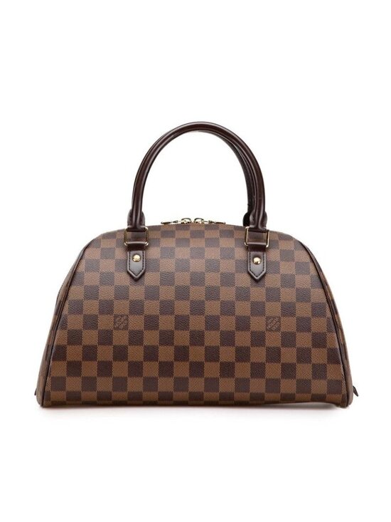 Louis Vuitton Damier Rivera MM Handbag Mini Boston Bag Ebene Brown - Picture 1 of 10